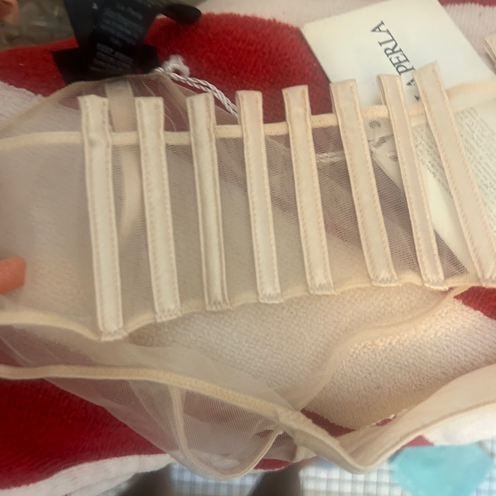 La Perla Sheer Cream Panties